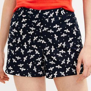 NWT Loft Riviera Shorts in Bee Print, Size 0 Curvy